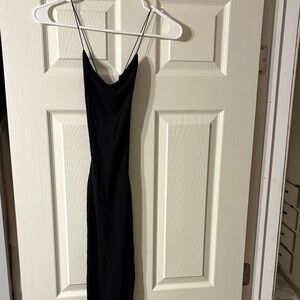 Oh Polly Black Strapless Dress